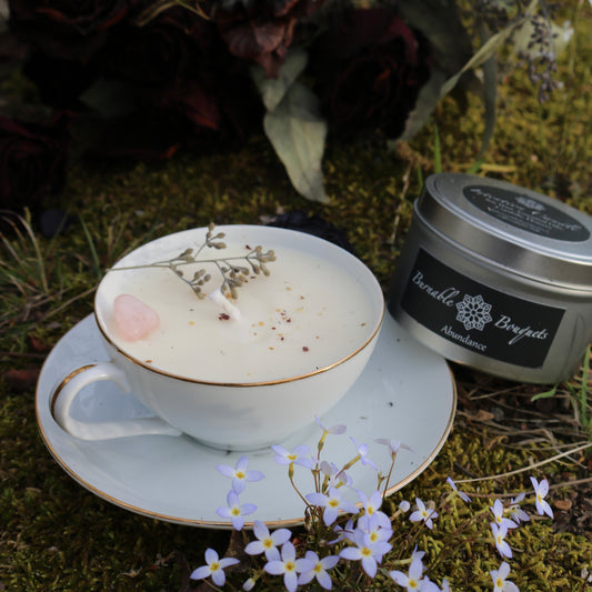 Teacup Intention Candle -Woodsy Scent